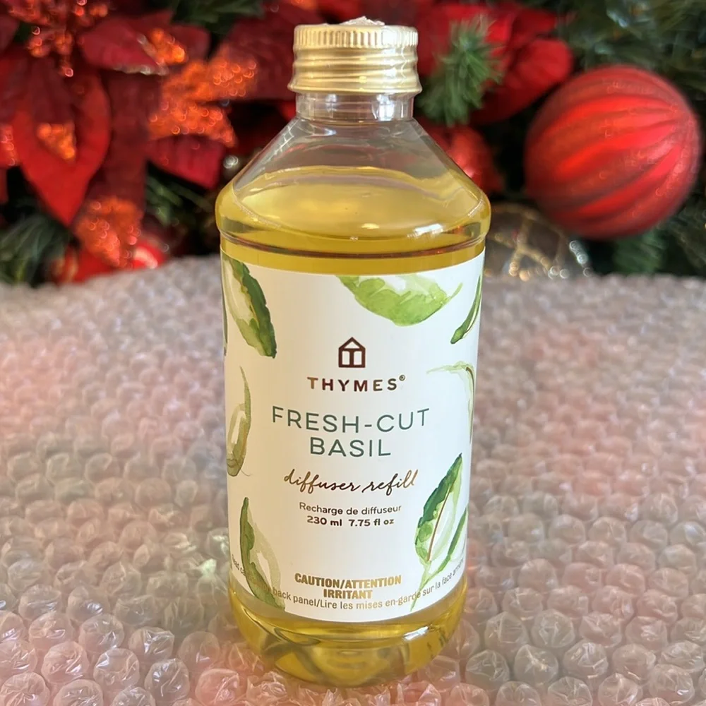 Thymes Reed Diffuser Oil - Fresh-Cut Basil - 7.75 Fl Oz